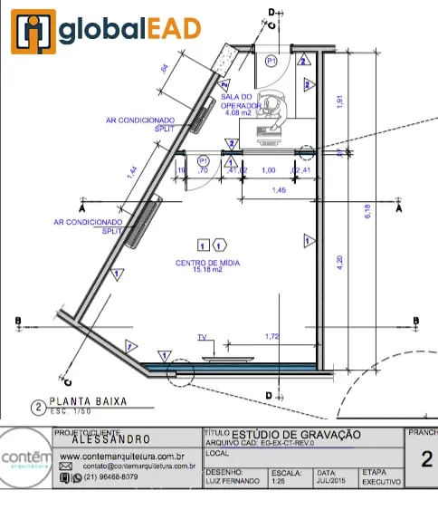Projeto de estúdio para treinamento institucional